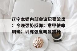 包含辽宁本钢内部会议纪要流出：今晚强势反弹；意甲使命明确；训练强度明显提升的词条ng28